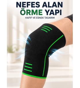 Örme Dizlik Esnek Nefes Alabilen Günlük Spor Diz Desteği