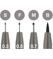 Faber-Castell Pitt Artist Pen Çizim Kalemi Seti, 4’Lü (S, F, M, B Uç), Suya Ve Solmaya Dayanıklı, Ka (Standart)