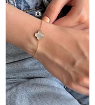 kararmaz çelik van cleef modeli yonca bileklik
