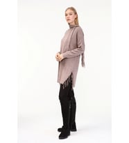 FTZ Women Kadın Fularlı Triko Beige 21-1331