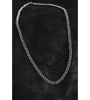 316L Çelik Klasik Oval Zincir Model Gümüş Renk Erkek Kolye 5886 - EEEEEE7701-7963