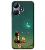 İnfinix Hot 30i Kılıf HD Desen Baskılı Kılıf - Kedili Kız