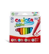 Carioca Jumbo Süper Yıkanabilir Kalın Keçeli Boya 24 Renk 