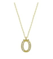 Ö Harfi Gold 925 Ayar Gümüş Kadın Kolye