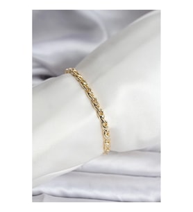 Mey İthalat® 14K Gold Renk Kaplama Zincir Model Kadın CM Bileklik