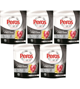 Peros Pratik Matik Çamaşır Deterjanı Kapsülü - Tableti 130 Adet Siyahlar (5PK*26)
