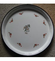 Emaye Sini Sofra, Yemek Sunum Tepsi, Yer Sofrası Çinko ~50 cm