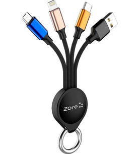 Zore OKS 3 in 1 Usb Kablo (Siyah)
