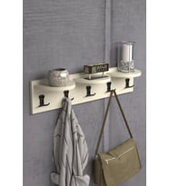 Askılık Duvar Elbise Askılığı Portmanto 80 Cm Krem