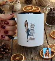 Kişiye Özel Karikatürlü Beni Anlamak Zeka İster Kupa Bardak Doğum Günü Hediyesi