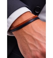 Vortex Saddle – Gerçek Deri Minimal Erkek Bileklik-50-663