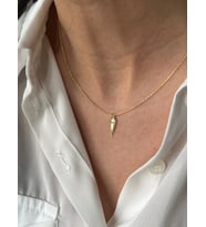 Minimalist Mikrofon Model Kolye 925K Gümüş (Gold)