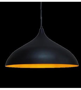 RİOLİGHT RETRO SİYAH İÇİ ALTIN TEKLİ METAL SARKIT