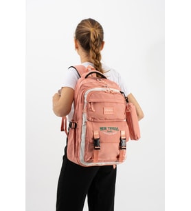 Ventis Unisex Kalemlikli Okul Çantası Lise Ortaokul 2'li Set Sırt Çantası 43*30 Cm Çok Cepli Vnt7-A