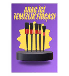 Mey İthalat® 5 Parça Araç İçi Temizlik Fırçası Araç İçi-Dışı Temizleme Fırça Seti