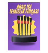Mey İthalat® 5 Parça Araç İçi Temizlik Fırçası Araç İçi-Dışı Temizleme Fırça Seti