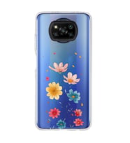 Poco X3 PRO / X3 NFC Uyumlu Çiçek Tasarımlı Şeffaf Telefon Kılıfı