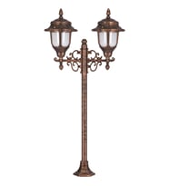 AVONNI BSU-68180-2BKR Kahverengi Boyalı Dış Mekan Aydınlatma E27 Çelik Boru ABS Polikarbon Cam 50x25cm
