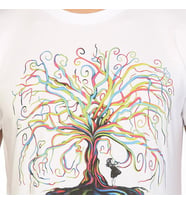 Bant Giyim - Wish Tree Beyaz Erkek T-shirt Tişört