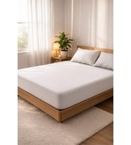 Desira Premium Bamboo Sıvı Geçirmez Lastikli Yatak Koruyucu Alezi TekÇift KişilikBattal King Size (Beyaz)