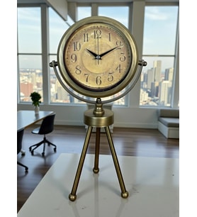 Pilelistore  Eskitme Vintage Üç Ayaklı Masa Saati