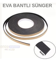 Eva Neopren Conta Sünger Bantlı Sızdırmazlık Bandı 4mm Kalınlıkta 8mmx20mt (Standart)