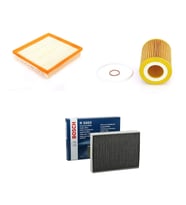 Bosch Filtre Bakım Seti BMW 1 SERİSİ F20 F21 118 i Benzinli 2011-2019 Hava + Yağ F. + Polen Filtre Bosch