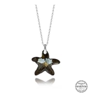 Swarovski Crystal Taşlı Deniz Yıldızı Gümüş Kadın Kolye