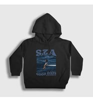 Presmono Unisex Çocuk Siyah Good Days Müzik Sza Kapüşonlu Sweatshirt 475168tt