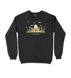 Taç Mahal Siyah Sweatshirt