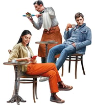 Miniart 38085 1:35 Modern Kafe Ziyaretçileri Set1