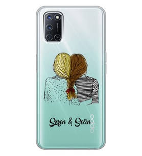 Oppo Örgü Saçlar Tasarımlı Şeffaf Telefon Kılıfı