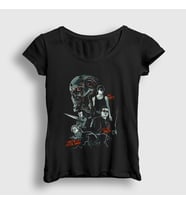 Presmono Kadın Siyah Poster Film The Terminator T-Shirt 254723tt