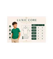 Çocuk Unisex Basic Oversize Tişört – Günlük Rahat Kesim Pamuk Dokulu Casual Yazlık T-Shirt - Yeşil - 13-14 Yaş
