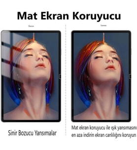 Lexroo Honor Pad 9 12.1 İnç İle Uyumlu Mat Ekran Koruyucu 9h Temperli Kırılmaz Esnek Nano Cam