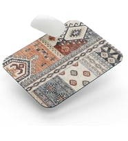 Halı Motif Etnik Desen 10 - Dikdörtgen Mouse Pad, 17,5 cm x 21,50 cm