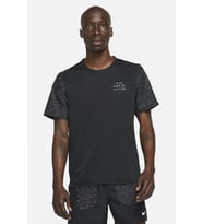 Nike Rise 365 Run Division Short-Sleeve Reflectörlü Siyah Koşu Tişörtü