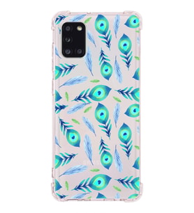 PrintiFy Samsung Galaxy A31 Uyumlu Nazar Boncuğu 3 Baskılı Şeffaf Köşe Korumalı Antişok Kılıf