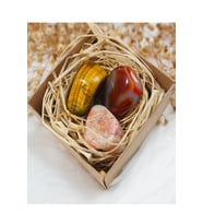 Akik - Güneş Taşı - Kaplan Gözü Taşı 3 lü Set