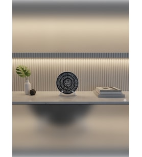 Ayetel Kürsi Dekoratif Duvar Aksesuarı 21x21 cm Anlamlı Hediye (Siyah-Gümüş-Altın)