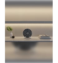 Ayetel Kürsi Dekoratif Duvar Aksesuarı 21x21 cm Anlamlı Hediye (Siyah-Gümüş-Altın)