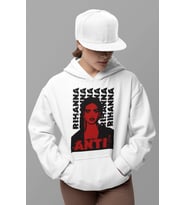 Tasarım Rihanna Anti Baskılı Unisex Oversize Şarkıcı Hoodie
