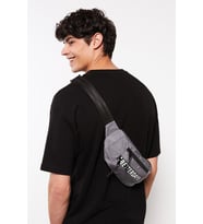 Trend Unisex Su Geçirmez Kumaş Bel Çantası Gri 880