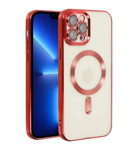 Mey İthalat® iPhone 13 Pro Kılıf Kross Magneticsafe Kapak - Kırmızı
