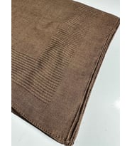 Büyük Boy Pano Pamuk Şal - 120 x 120 - 5658 (Ekru-Fındık)