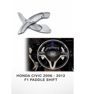 Honda Civic 2006–2012 F1 Paddle Shift Direksiyon Kulakçık Uzatma Seti Alüminyum GRİ