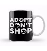Cute Adopt Don t Shop Rescue Pet Owners & Lovers Kupa Bardak Porselen