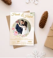 BK Gift Kişiye Özel Fotoğraflı Düğün Davetiyesi Model 2 (100Adet)