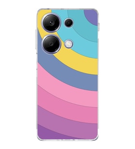 PrintiFy Xiaomi Redmi Note 13 Uyumlu Kamera Korumalı Renk Cümbüşü B Tasarımlı Şeffaf Kılıf
