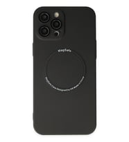 Pilelistore   iPhone 12 Pro Kılıf Jack Magneticsafe Lens Silikon - Siyah